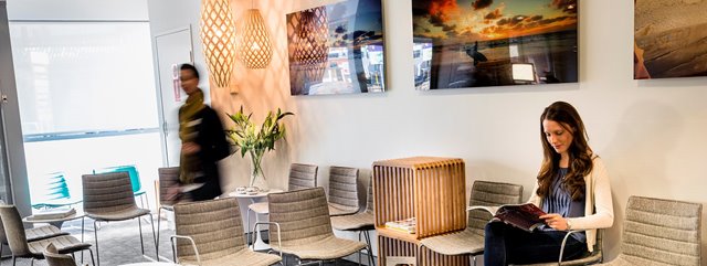 The reception and waiting area at Cottesloe Dental